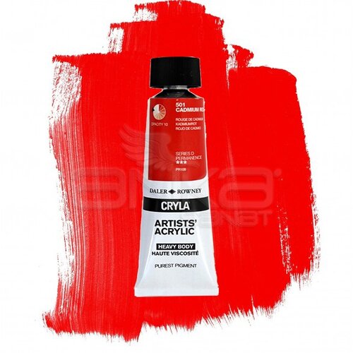 Daler Rowney Cryla Artist Akrilik Boya 75ml 501 Cadmium Red Seri D - 501 Cadmium Red