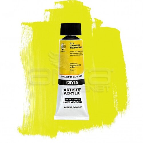 Daler Rowney Cryla Artist Akrilik Boya 75ml 611 Cadmium Yellow Pale Seri C - 611 Cadmium Yellow Pale