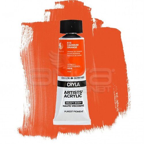 Daler Rowney Cryla Artist Akrilik Boya 75ml 615 Cadmium Orange Seri C - 615 Cadmium Orange