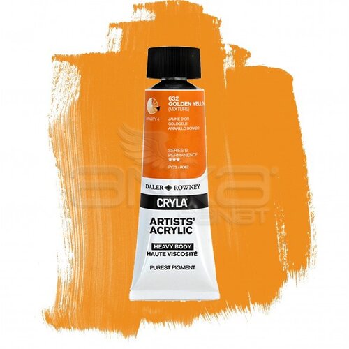 Daler Rowney Cryla Artist Akrilik Boya 75ml 632 Golden Yellow Seri B