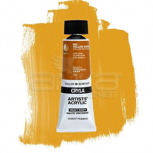 Daler Rowney Cryla Artist Akrilik Boya 75ml 663 Yellow Ochre Seri A - 663 Yellow Ochre