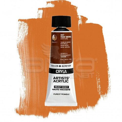 Daler Rowney Cryla Artist Akrilik Boya 75ml 667 Raw Sienna Seri A - 667 Raw Sienna