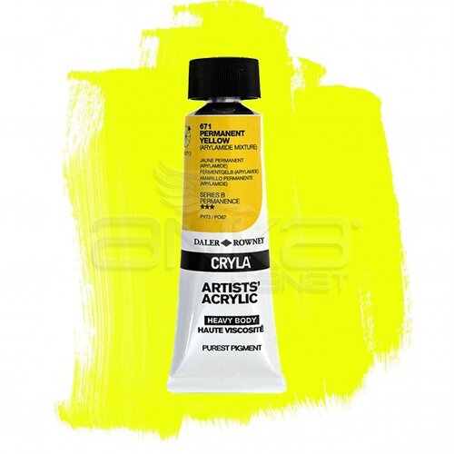 Daler Rowney Cryla Artist Akrilik Boya 75ml 671 Permanent Yellow Seri B - 671 Permanent Yellow