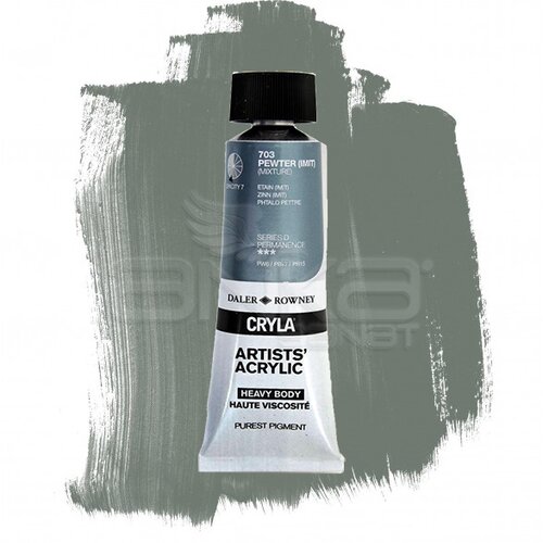 Daler Rowney Cryla Artist Akrilik Boya 75ml 703 Pewter Seri D - 703 Pewter