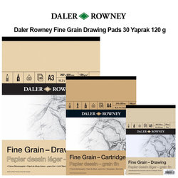 Daler Rowney Fine Grain Drawing Pads 30 Yaprak 120 g - Thumbnail
