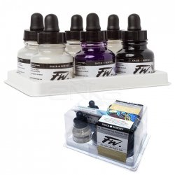 Daler Rowney - Daler Rowney FW Acrylic Artist Ink 29.5ml Cam Şişe 6lı Shimmering Set 160110006