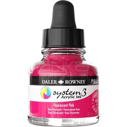 Daler Rowney - Daler Rowney FW Acrylic Artist Ink 29.5ml Cam Şişe Fluorescent Pink 538