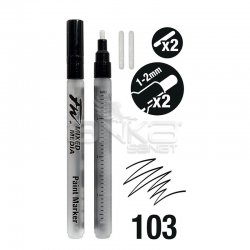 Daler Rowney - Daler Rowney FW Mixed Media Paint Marker Sets 103 1-2mm Yuvarlak Uç (S) (1)