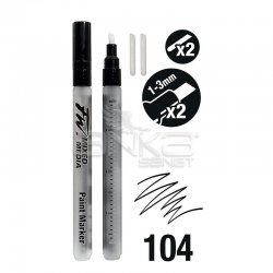 Daler Rowney - Daler Rowney FW Mixed Media Paint Marker Sets 104 1-3mm Kesik Uç (S) (1)