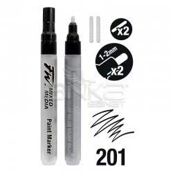 Daler Rowney - Daler Rowney FW Mixed Media Paint Marker Sets 201 1-2mm Yuvarlak Uç (M) (1)