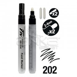 Daler Rowney - Daler Rowney FW Mixed Media Paint Marker Sets 202 2-4mm Yuvarlak Uç (M) (1)