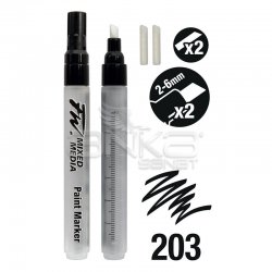 Daler Rowney - Daler Rowney FW Mixed Media Paint Marker Sets 203 2-6mm Kesik Uç (M) (1)