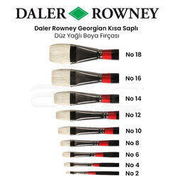 Daler Rowney - Daler Rowney Georgian KIL Kısa Uçlu Düz Fırça Seri G36