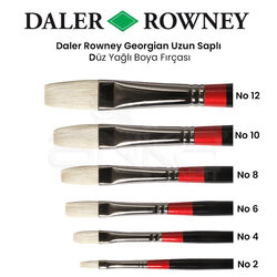Daler Rowney - Daler Rowney Georgian Kıl Uzun Uçlu Düz Fırça seri G-48