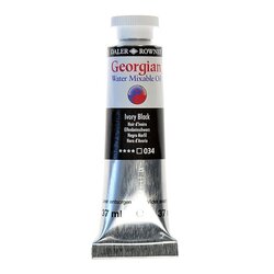 Daler Rowney - Daler Rowney Georgian Water Mixable Oil Su Bazlı Yağlı Boya 37ml 034 Ivory Black