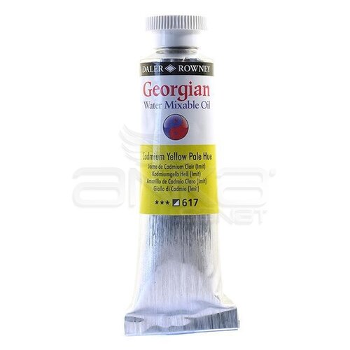 Daler Rowney Georgian Water Mixable Oil Su Bazlı Yağlı Boya 37ml 617 Cadmium Yelow Pale Hue - 617 Cadmium Yelow Pale Hue