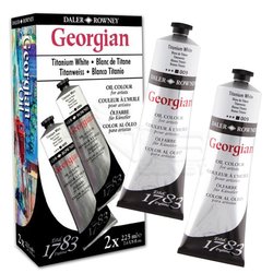 Daler Rowney Georgian Yağlı Boya 225 ml Titanium White Set 2li 111225999 - Thumbnail