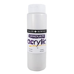 Daler Rowney - Daler Rowney Graduate Akrilik Boya 500ml 020 Pearl White (1)
