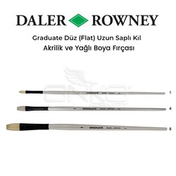 Daler Rowney - Daler Rowney Graduate Düz (Flat) Uzun Saplı Kıl Fırça
