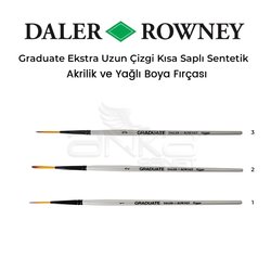 Daler Rowney - Daler Rowney Graduate Ekstra Uzun Çizgi Kısa Saplı Sentetik Fırça