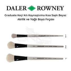 Daler Rowney - Daler Rowney Graduate Keçi Kılı Kaynaştırma Kısa Saplı Fırça Beyaz