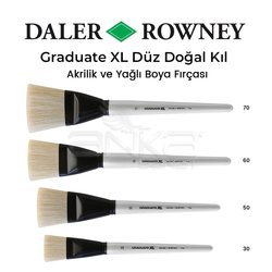 Daler Rowney Graduate XL Düz Doğal Kıl Fırça - Thumbnail