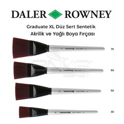 Daler Rowney Graduate XL Düz Sert Sentetik Fırça - Thumbnail