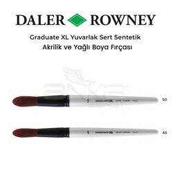 Daler Rowney Graduate XL Yuvarlak Sert Sentetik Fırça - Thumbnail