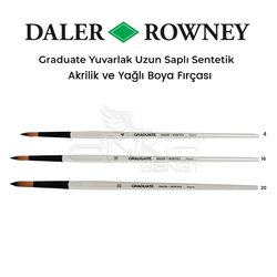 Daler Rowney - Daler Rowney Graduate Yuvarlak Uzun Saplı Sentetik Fırça