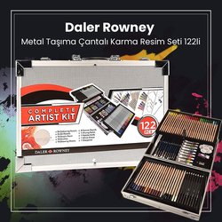 Daler Rowney - Daler Rowney Metal Taşıma Çantalı Karma Resim Seti 122li (1)