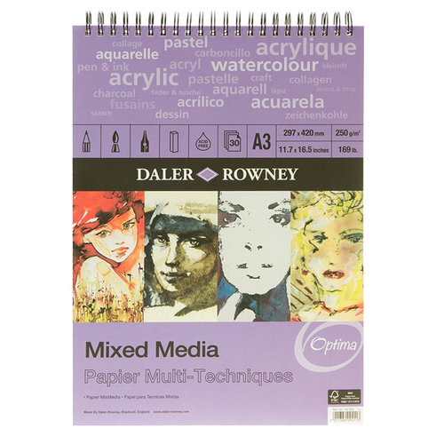 Daler Rowney Mixed Media 250g 30 Yaprak