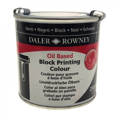 Daler Rowney Oil Based Block Printing 250ml 026 Black - 026 Black