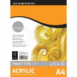 Daler Rowney - Daler Rowney Simply Acrylic Pad 16 Yaprak 190g (1)