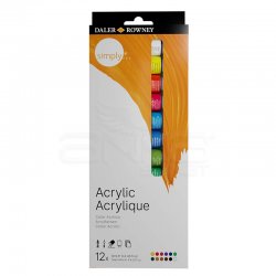 Daler Rowney - Daler Rowney Simply Akrilik Boya 12mlx12 Set