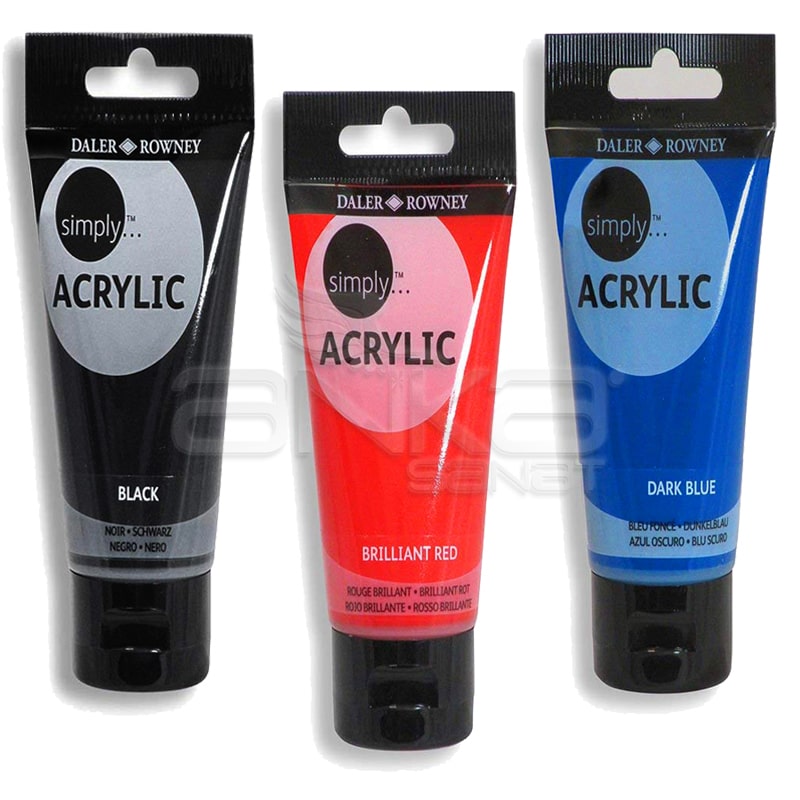Simply Acrylic 75 Ml - Colore Acrilico Blu Scuro Daler-Rowney Per Artisti