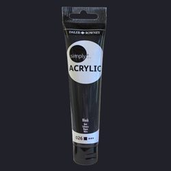 Daler Rowney Simply Akrilik Boya 75ml 026 Black - 026 Black