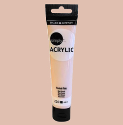 Daler Rowney Simply Akrilik Boya 75ml 220 Portrait Pink - 220 Portrait Pink
