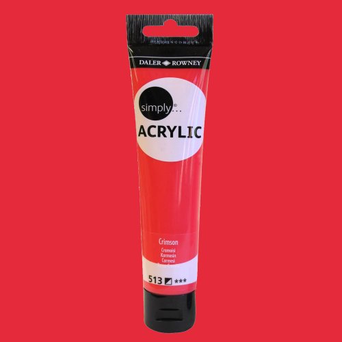 Daler Rowney Simply Akrilik Boya 75ml 513 Crimson - 513 Crimson