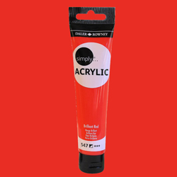 Daler Rowney Simply Akrilik Boya 75ml 547 Brilliant Red - 547 Brilliant Red