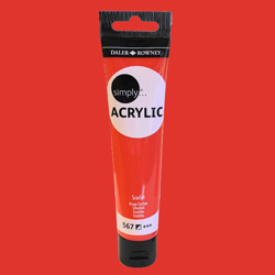 Daler Rowney Simply Akrilik Boya 75ml 567 Scarlet - 567 Scarlet