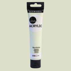 Daler Rowney Simply Akrilik Boya 75ml 598 Glow in the Dark - 598 Glow in the Dark