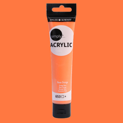 Daler Rowney Simply Akrilik Boya 75ml 653 Neon Orange - 653 Neon Orange