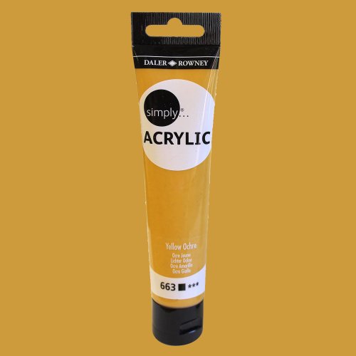 Daler Rowney Simply Akrilik Boya 75ml 663 Yellow Ochre - 663 Yellow Ochre