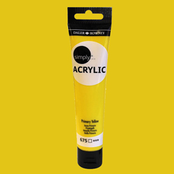 Daler Rowney Simply Akrilik Boya 75ml 675 Primary Yellow - 675 Primary Yellow
