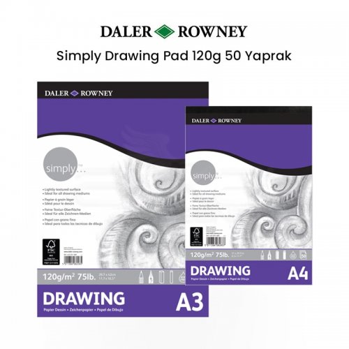 Daler Rowney Simply Drawing Pad 120g 50 Yaprak