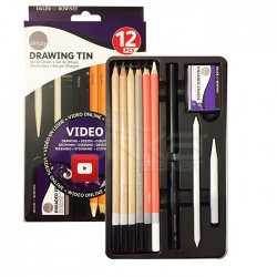 Daler Rowney Simply Drawing Tin 12li Set - Thumbnail
