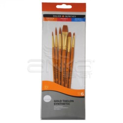 Daler Rowney - Daler Rowney Simply Gold Taklon Synthetic 6lı Fırça Seti Kod:600