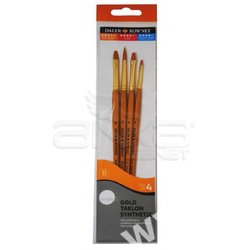 Daler Rowney - Daler Rowney Simply Gold Taklon Synthetic 4lü Fırça Seti Kod:403