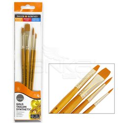 Daler Rowney - Daler Rowney Simply Gold Taklon Synthetic 4lü Fırça Seti Kod:401