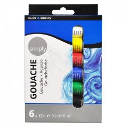 Daler Rowney - Daler Rowney Simply Guaj Boya Seti 6x12ml 126600006